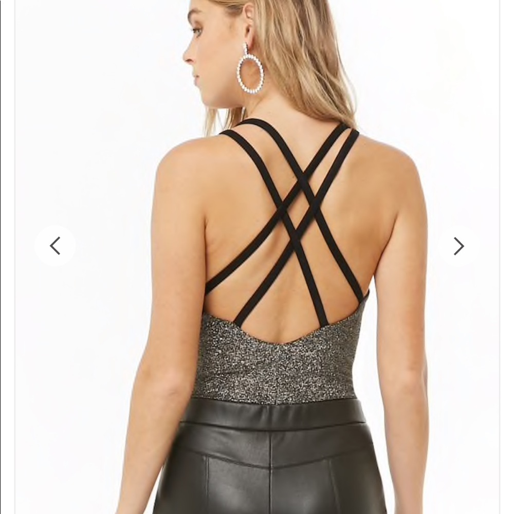Sparkly Strappy Bodysuit